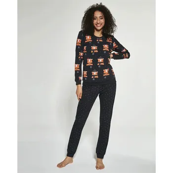 Dámské pyžamo Dámské pyžamo Cornette Bear 455/278 Barva: Černá, Velikost: XL