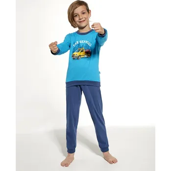 Chlapecké pyžamo Chlapecké pyžamo Cornette Car service Kids 477/130 Barva: Modrá, Velikost: 110-116
