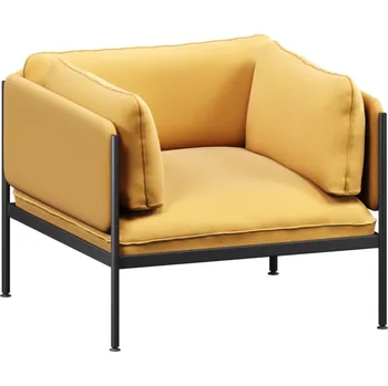 Křeslo noo.ma Žluté čalouněné křeslo Toom