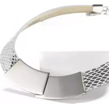 Náhrdelník Victoria VBNACA48547 kožený náhrdelník Silver