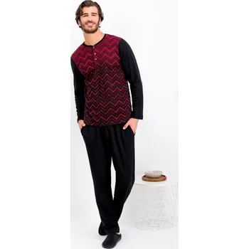 Pánské pyžamo Pánské pyžamo Leontyna Takimi AR1089-S Barva: Bordó, Velikost: S