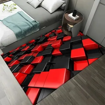 Koberec Barevný geometrický 3D koberec do obývacího pokoje - 4,100 x 150 cm 39 x 59 palců
