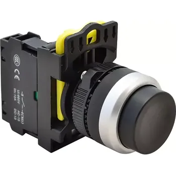 tlačítko Tracon NYK3-HBK Vystouplý tlačítkový spínač černý 1×NO, 5A/230V AC-15, IP42 (Tracon NYK3-HBK)