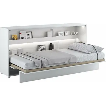 Postel Monterasso sklápěcí postel ve skříni 90 x 200 cm matně bílá