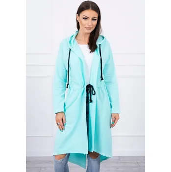 Dámská mikina Dámská mikina se šňůrkou v pase mentol vzor 8998, VELIKOST UNI ( S, M , L )