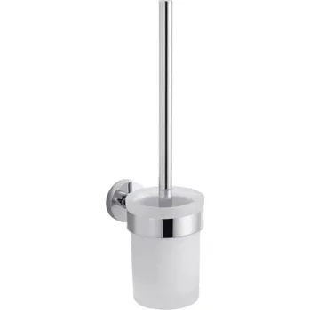 WC štětka Stella Classic záchodová štětka šroubovaný chrom-sklo 07.431