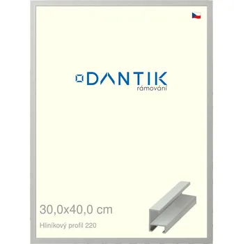 Rám na obraz DANTIK rámeček 30x40 | ALU profil 6220 Stříbrná matná (Plexi Čiré) (Vyrobeno s láskou u nás v DANTIKU)