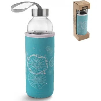 Láhev Orion Láhev sklo/kov víčko 0,54 l s termoobalem KVĚT