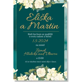 Party nádobí Personal Oznámení - Smaragd Zvolte množství: od 11 ks do 30 ks