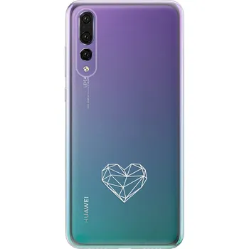 Odolné silikonové pouzdro iSaprio - čiré - Digital Love - Huawei P20 Pro