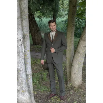 Pánské kalhoty Edelwild - Morgano zelené kalhoty společenské pánské 48