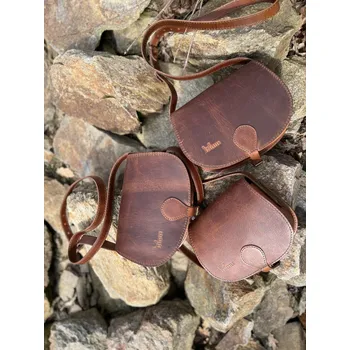 FORESTER - kožená brašna tmavě hnědá mini