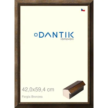 Rám na obraz DANTIK rámeček 42x59,4 | Forgia Bronzea (Plexi Čiré) (Vyrobeno s láskou u nás v DANTIKU)