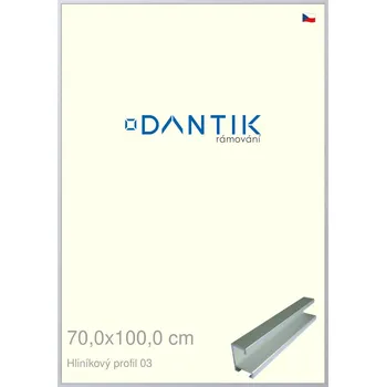Rám na obraz DANTIK rámeček 70x100 | ALU profil 7003 Stříbrná matná (Plexi Čiré) (Vyrobeno s láskou u nás v DANTIKU)