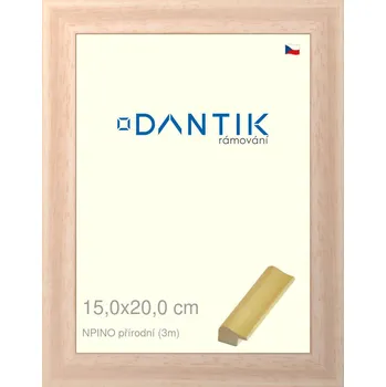 Rám na obraz DANTIK rámeček 15x20 | NPINO přírodní (Sklo Čiré) (Vyrobeno s láskou u nás v DANTIKU)