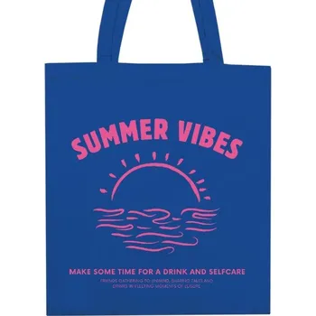 Nákupní taška unisex s potiskem Summer Vibes plátěná taška