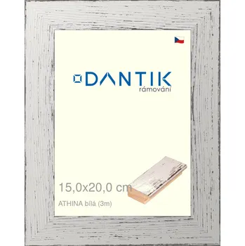Rám na obraz DANTIK rámeček 15x20 | ATHINA Bílá (Sklo Čiré) (Vyrobeno s láskou u nás v DANTIKU)