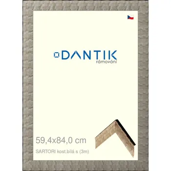 Rám na obraz DANTIK rámeček 59,4x84 | SARTORI kost.bílá s (Plexi Čiré) (Vyrobeno s láskou u nás v DANTIKU)