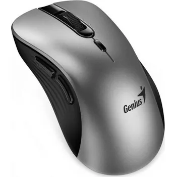 Myš GENIUS Ergo 8100S AI Silver Grey/ 1600 dpi/ bezdrátová/ Copilot/ 6tlačítek/ tichá/ střibrn (31030040404)