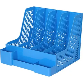 Archivační box Comix Plastový stojan na katalogy, 4 moduly B2034 Barva: Modrá