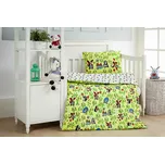 Dětské povlečení Matějovský do postýlky KRTEK NA LOUCE (Krteček), zelené, bavlna hladká, 90x130cm + 40x60cm