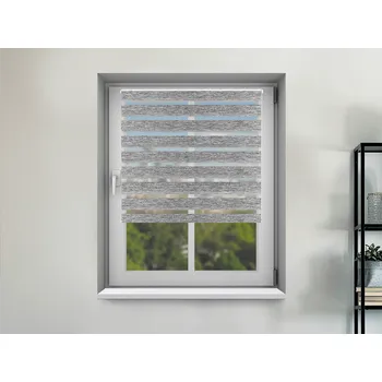 Roleta FEXI Zatemňovací Roleta Den a noc, Blackout II., Černá bříza, E 084 v POLO kazetě, 150x30 cm