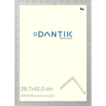 Rám na obraz DANTIK rámeček 29,7x42 | SARTORI kost.bí.l.m (Plexi Čiré) (Vyrobeno s láskou u nás v DANTIKU)