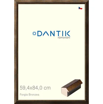 Rám na obraz DANTIK rámeček 59,4x84 | Forgia Bronzea (Plexi Čiré) (Vyrobeno s láskou u nás v DANTIKU)