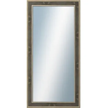 Zrcadlo DANTIK - Zarámované zrcadlo - rozměr s rámem cca 60x120 cm z lišty TOOTH zlato černá (2780)