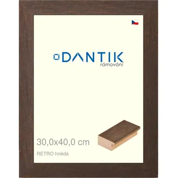 Rám na obraz DANTIK rámeček 30x40 | RETRO hnědá (Plexi Čiré) (Vyrobeno s láskou u nás v DANTIKU)