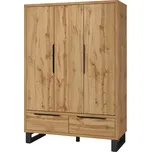 SIGUNI třídveřová skříň, dub wotan +možnost VÝNOSU + vyzvednutí ZDARMA