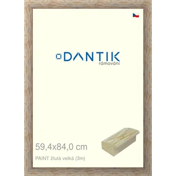 Rám na obraz DANTIK rámeček 59,4x84 | PAINT žlutá velká (Plexi Čiré) (Vyrobeno s láskou u nás v DANTIKU)