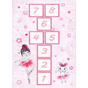 Koberec Dywany Łuszczów Dětský kusový koberec Junior 51828.802 Ballerina pink Rozměry koberců: 120x170