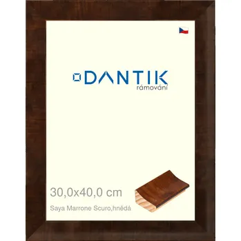 Rám na obraz DANTIK rámeček 30x40 | Saya Marrone Scurohnědá (Plexi Čiré) (Vyrobeno s láskou u nás v DANTIKU)