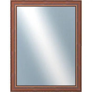 Zrcadlo DANTIK - Zarámované zrcadlo - rozměr s rámem cca 70x90 cm z lišty ANGLIE hnědá (561)