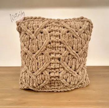 Polštář Puffy polštář hnědý velké srdce