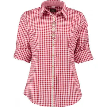Dámská košile Orbis Trachten - dámská košile se zkr. rukávem červená (2602) 40