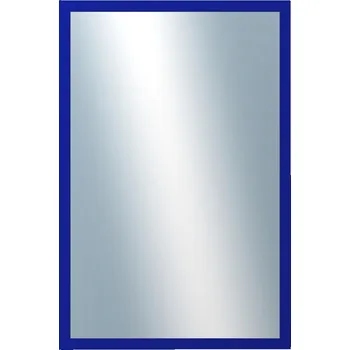 Zrcadlo DANTIK - Zarámované zrcadlo - rozměr s rámem cca 40x60 cm z lišty PERLA modrá lesklá vysoká (2877)