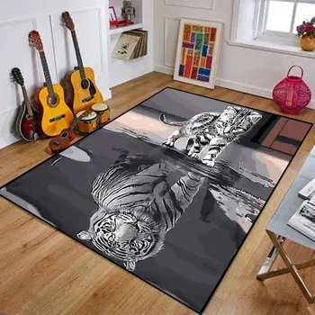 Koberec Protiskluzový koberec do dětského pokoje | styl kočka - 10,40 x 120 cm 16 x 47 palců