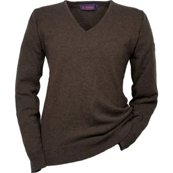 Dámský svetr HUBERTUS - svetr vlněný dámský hnědý 38