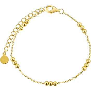Náramek Olivie Stříbrný náramek s kuličkami GOLD 8881 Ag 925; ≤1,8 g.