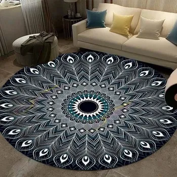 Koberec Vintage mandala kulatý koberec do obýváku - 8,40 cm x 40 cm