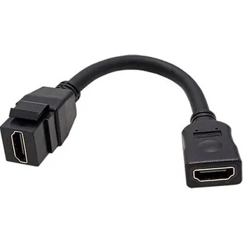Elektrický konektor InLine Keystone modul HDMI A(F) - HDMI A(F), kabel 0,2m (76206A) - 12.42.0103
