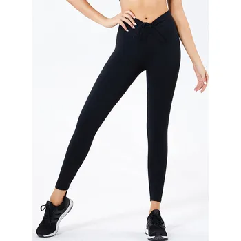 Dámské legíny Royal Wolf Sportovní legíny s vázáním Barva: Žlutá, Velikost: XL