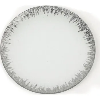 SKLENĚNÝ DEKORAČNÍ TÁCEK KULATÝ 20cm