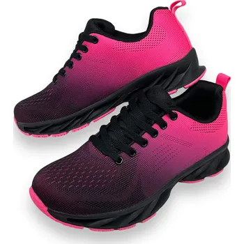 Dámské tenisky Sport Dámské fuchsiové šněrovací tenisky 01 Barva: Fuchsiová, Velikost: 37