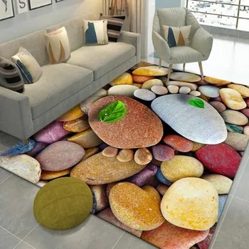 Koberec Koberec 3D tisk do obýváku | styl pláž - 1,140 x 200 cm 55 x 79 palců