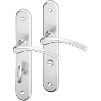 Dveřní kování Viola Dveřní kování, 72 mm, WC, nikl matný AGLAKC05