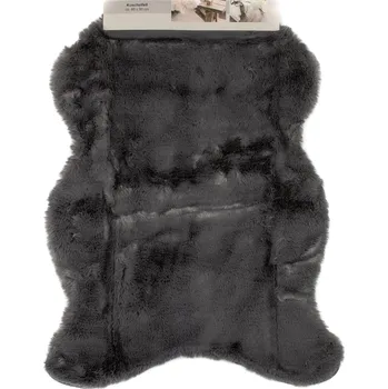 Koberec Koberec / kožešinová předložka CHLUP, tmavě šedá, 60x90cm