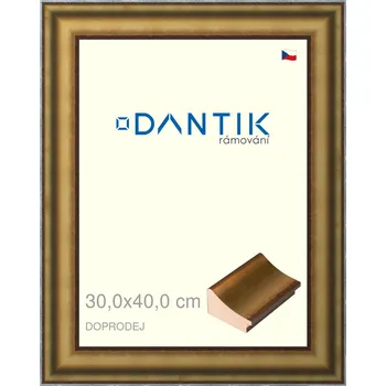 Rám na obraz DANTIK rámeček 30x40 | Doprodej | METAL AU prohlá velká (Plexi Čiré) (Vyrobeno s láskou u nás v DANTIKU)